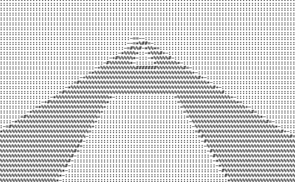 代表起伏人生阶段的山路字符画
